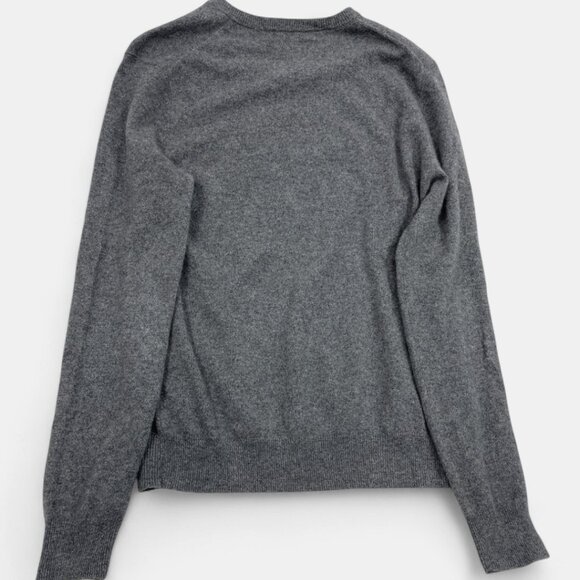 Saks Fifth Avenue Men's Gray Cashmere V-Neck Long Sleeve Sweater Size Medium - Picture 5 of 5